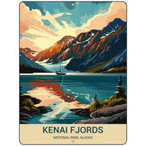 Kenai Fjords Alaska Metal Novelty Parking Sign P-4519