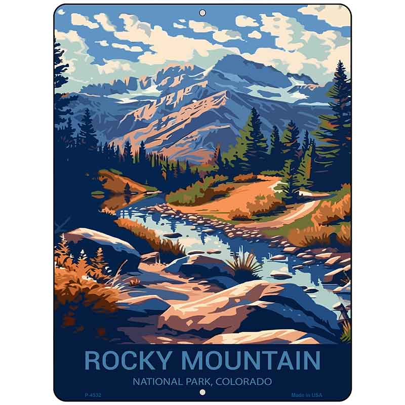 Rocky Mountain Colorado Metal Novelty Parking Sign P-4532