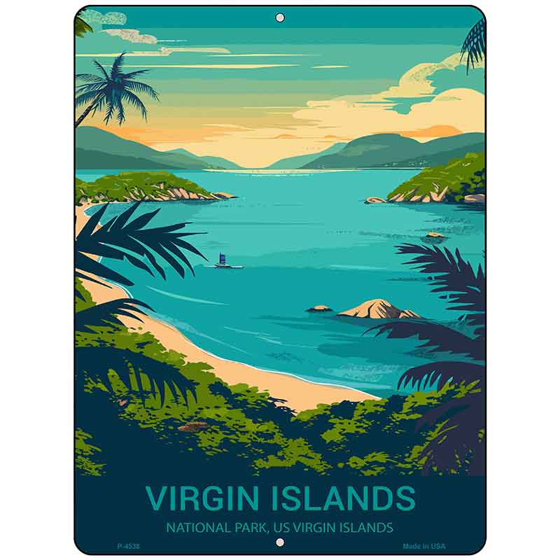 US Virgin Islands Metal Novelty Parking Sign P-4538