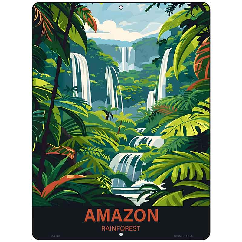 Amazon Rainforest Metal Novelty Parking Sign P-4546