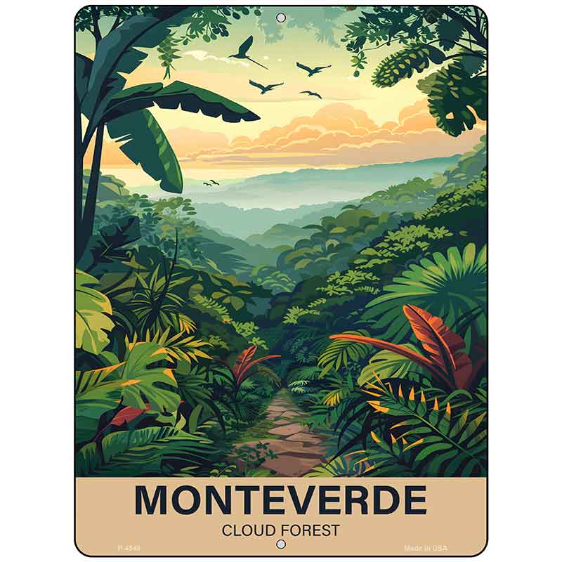 Monteverde Cloud Forest Metal Novelty Parking Sign P-4549