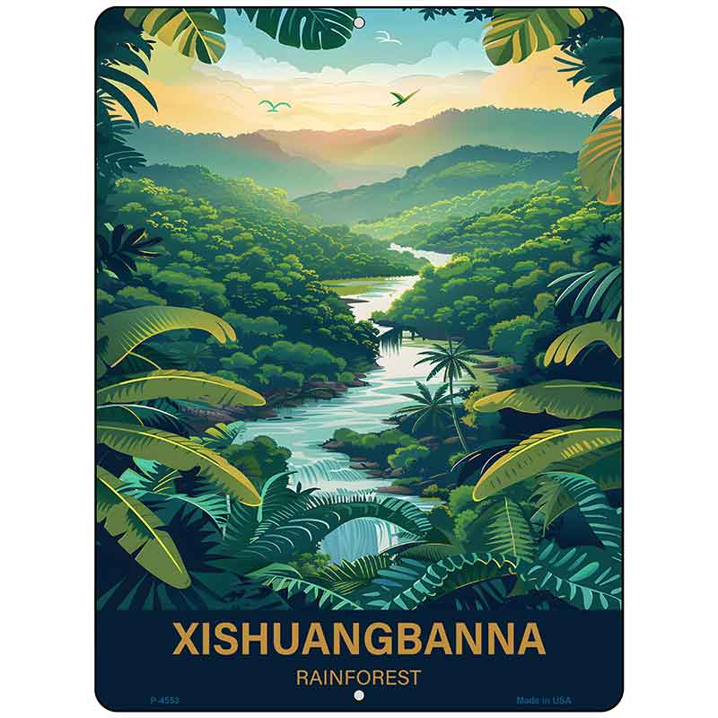 Xishuangbanna Rainforest Metal Novelty Parking Sign P-4553