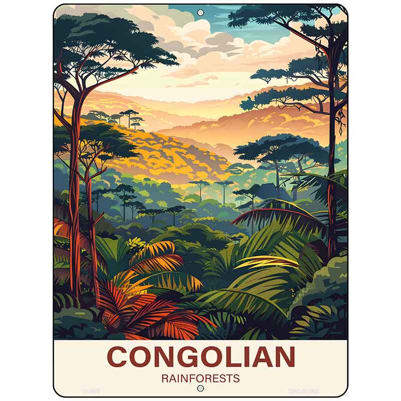 Congolian Rainforests Metal Novelty Parking Sign P-4557
