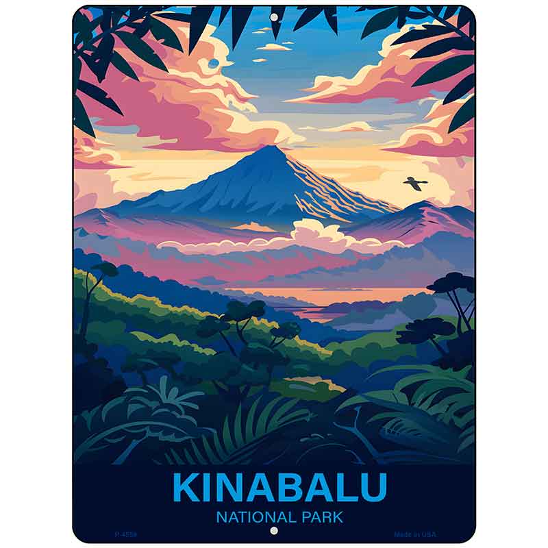 Kinabalu National Park Metal Novelty Parking Sign P-4559