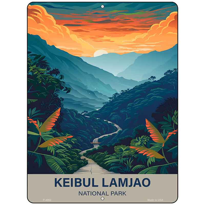 Keibul Lamjao National Park Metal Novelty Parking Sign P-4562