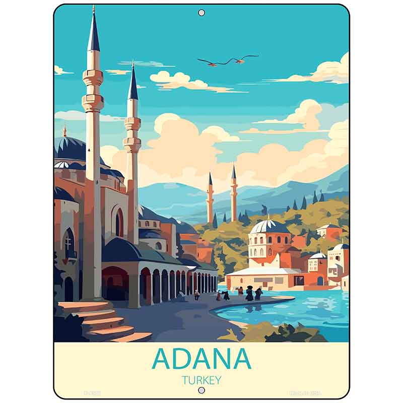 Adana Turkey Metal Novelty Parking Sign P-4566
