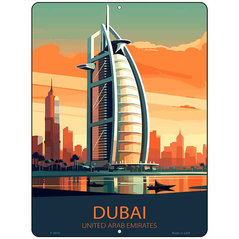 Dubai United Arab Emirates Metal Novelty Parking Sign P-4574