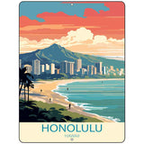 Honolulu Hawaii Metal Novelty Parking Sign P-4578