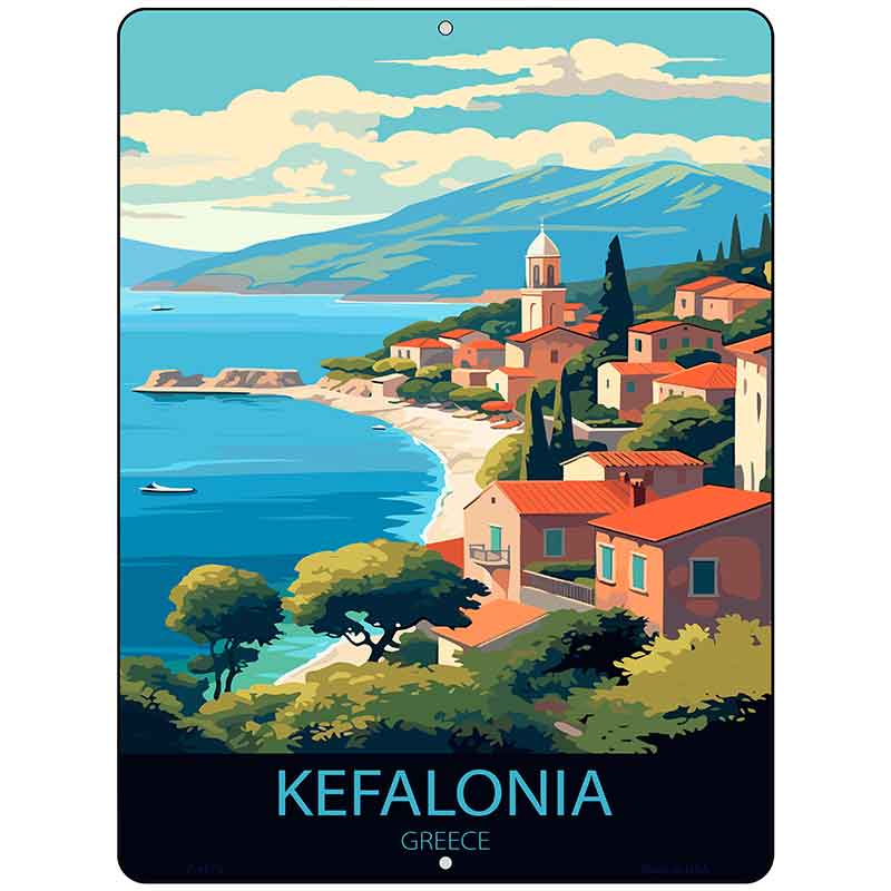 Kefalonia Greece Metal Novelty Parking Sign P-4579