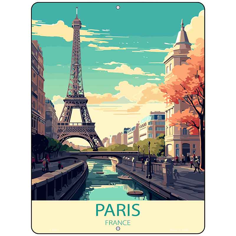 Paris France Metal Novelty Parking Sign P-4589