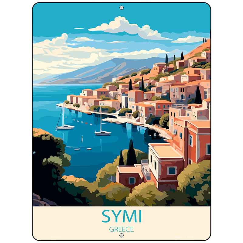Symi Greece Metal Novelty Parking Sign P-4593
