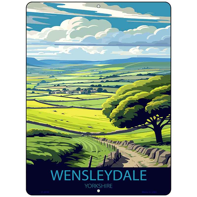 Wensleydale Yorkshire Metal Novelty Parking Sign P-4595