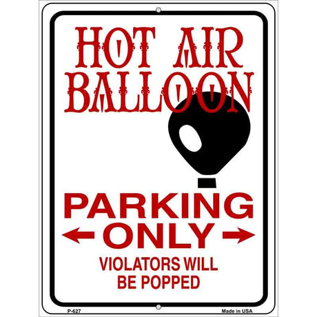 Hot Air Balloon Metal Novelty Parking Sign 9" x 12" Sign (P)