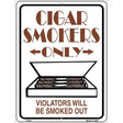 Cigar Smokers Only Metal Novelty Parking Sign 9" x 12" (P)