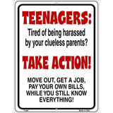 Teenagers Take Action Metal Novelty Parking Sign 9" x 12" (P)