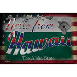 Hello From Hawaii Novelty Metal Postcard PC-011