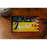 Hello From Iowa Novelty Metal Postcard PC-015