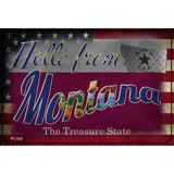 Hello From Montana Novelty Metal Postcard PC-026