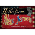 Hello From New Jersey Novelty Metal Postcard PC-030