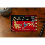 Hello From New Jersey Novelty Metal Postcard PC-030