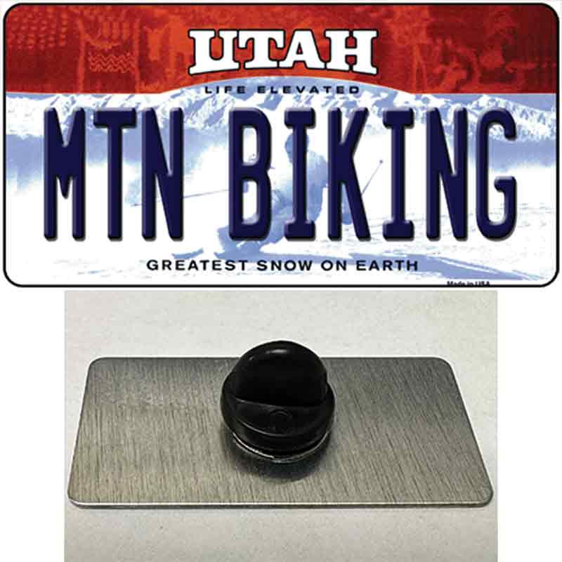 Mtn Biking Utah Novelty Metal Hat Pin