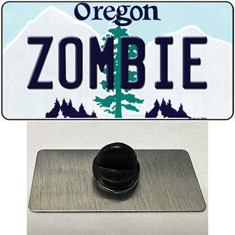 Zombie Oregon Novelty Metal Hat Pin