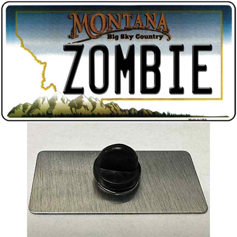 Zombie Montana State Novelty Metal Hat Pin