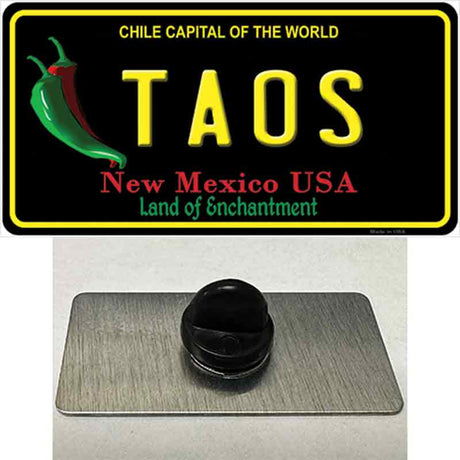 Taos New Mexico Black State Novelty Metal Hat Pin