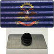 North Dakota Corrugated Flag Novelty Metal Hat Pin