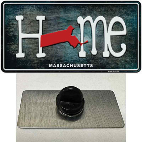 Massachusetts Home State Outline Novelty Metal Hat Pin