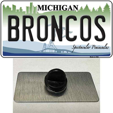 Broncos Michigan Novelty Metal Hat Pin