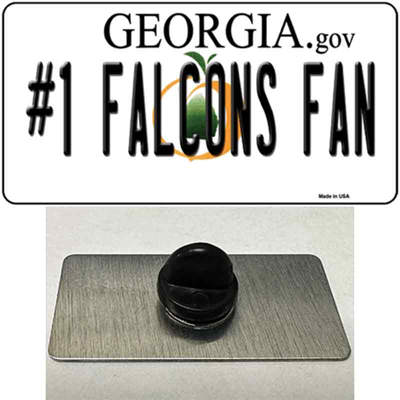 Number 1 Falcons Fan Novelty Metal Hat Pin Tag