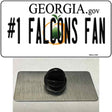 Number 1 Falcons Fan Novelty Metal Hat Pin Tag