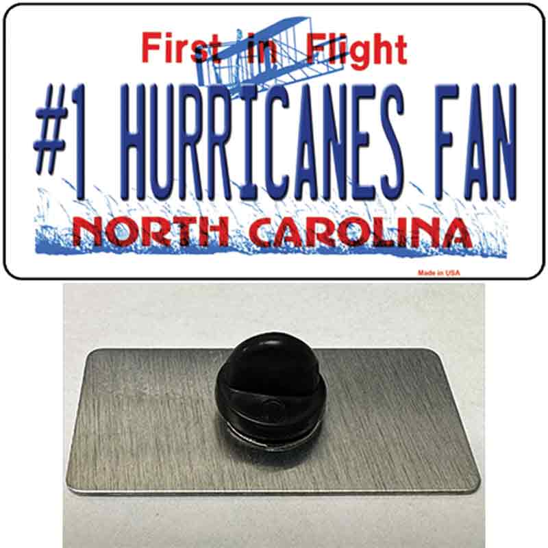 Number 1 Hurricanes Fan Novelty Metal Hat Pin Tag