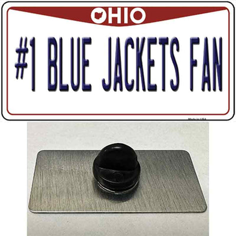 Number 1 Blue Jackets Fan Novelty Metal Hat Pin Tag