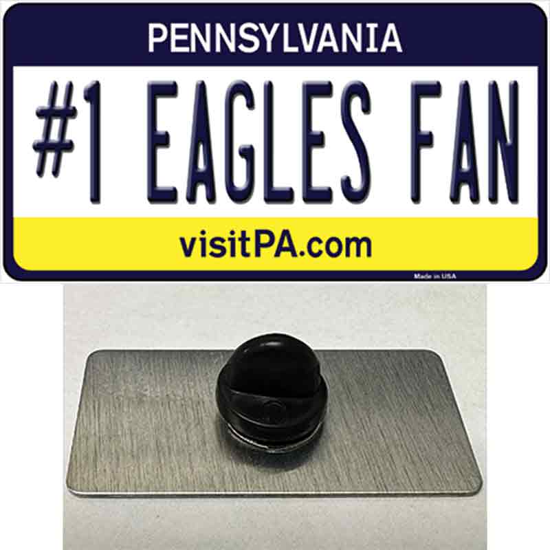 Number 1 Eagles Fan Novelty Metal Hat Pin Tag