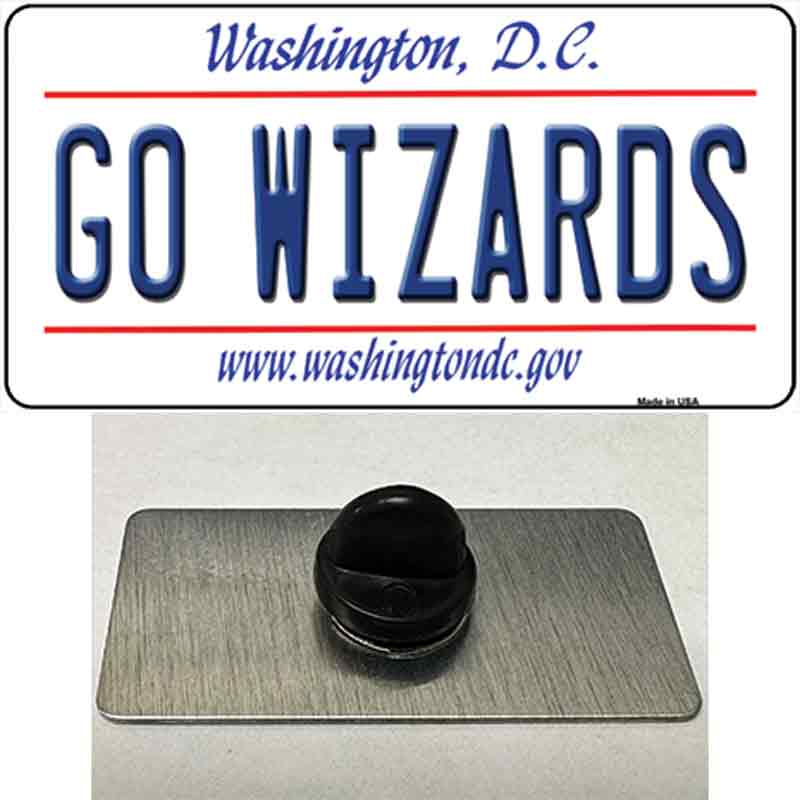 Go Wizards Novelty Metal Hat Pin Tag