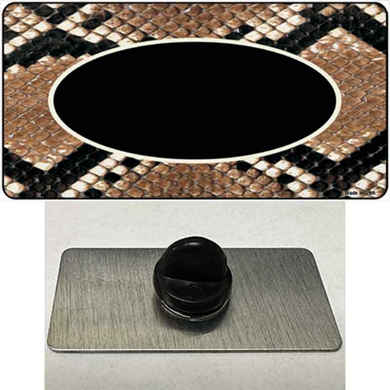 Snake With Black Center Oval Novelty Metal Hat Pin