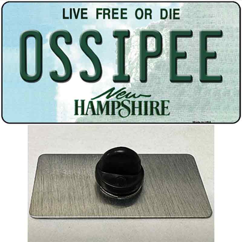 Ossipee New Hampshire Novelty Metal Hat Pin Tag