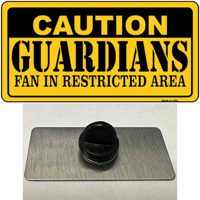 Caution Guardians Novelty Metal Hat Pin Tag