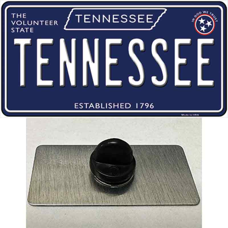 TN Tennessee Blue Novelty Metal Hat Pin Tag
