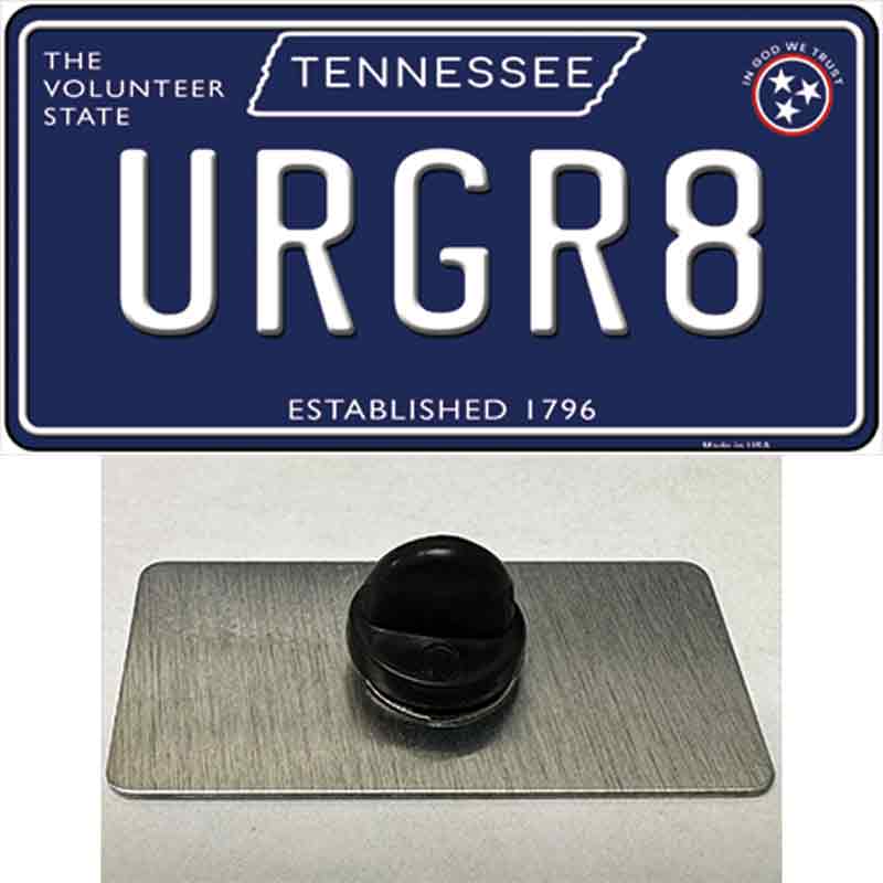 URGR8 Tennessee Blue Novelty Metal Hat Pin Tag