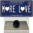 More Love Hearts Tennessee Blue Novelty Metal Hat Pin Tag 1.5" x 0.75" Lapel Pin (PIN)