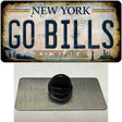 Go Bills New York White Novelty Metal Hat Pin Tag 1.5" x 0.75" Lapel Pin (PIN)