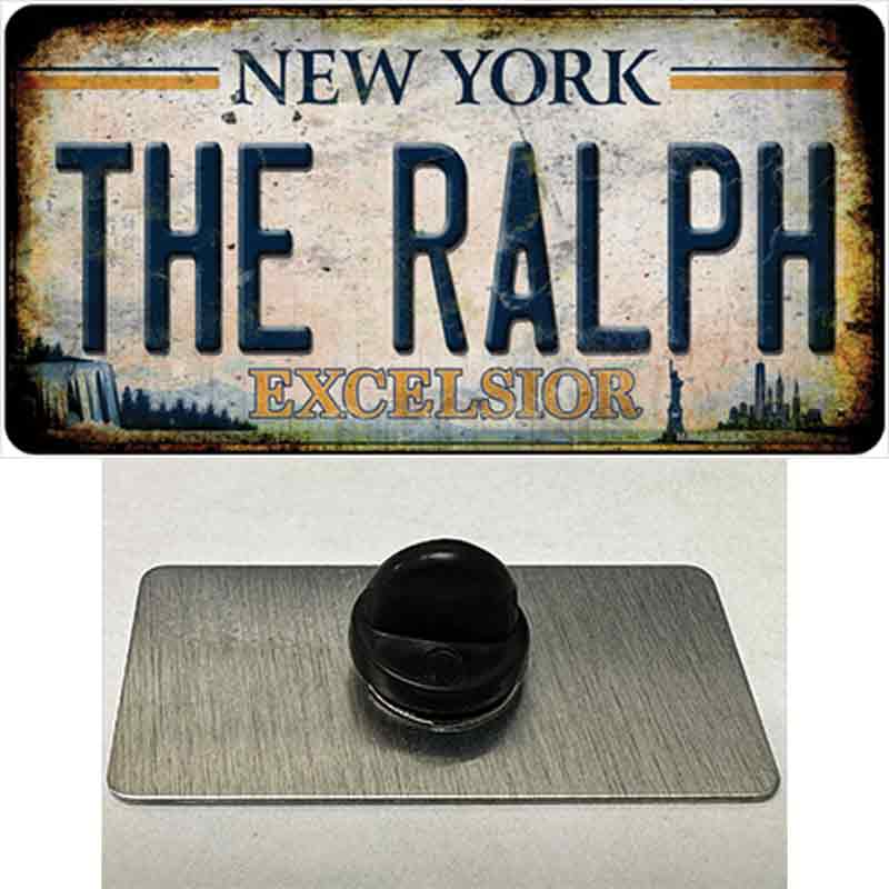 The Ralph New York White Novelty Metal Hat Pin Tag 1.5" x 0.75" Lapel Pin (PIN)
