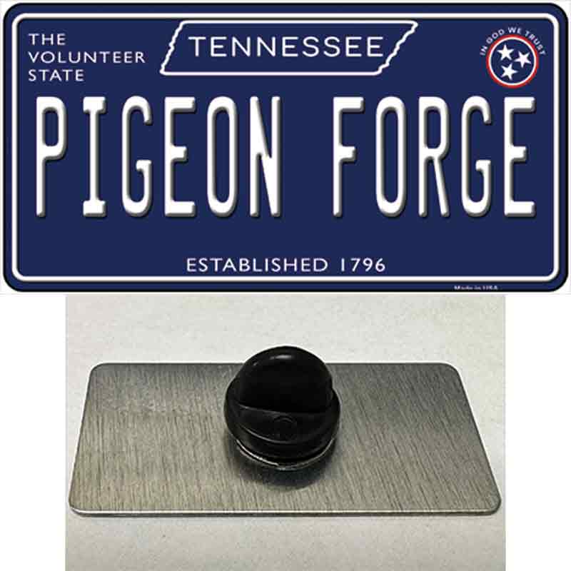Pigeon Forge Tennessee Blue Novelty Metal Hat Pin Tag 1.5" x 0.75" Lapel Pin (PIN)