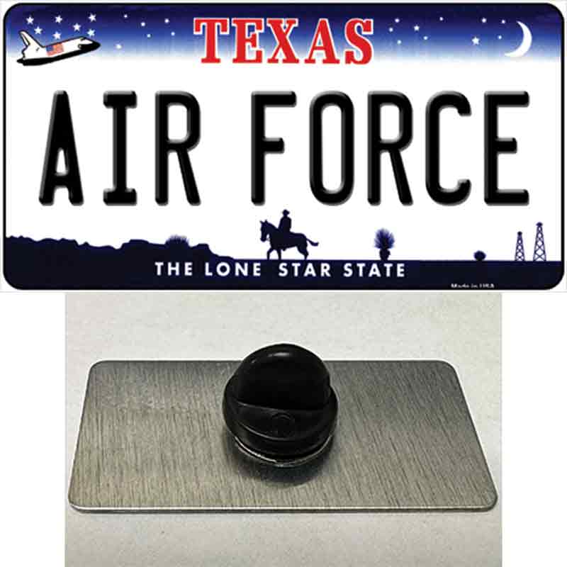 Texas Air Force Novelty Metal Hat Pin Tag 1.5" x 0.75" Lapel Pin (PIN)