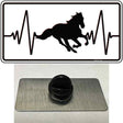 Horse Heart Beat Novelty Metal Hat Pin Tag 1.5" x 0.75" Lapel Pin (PIN)