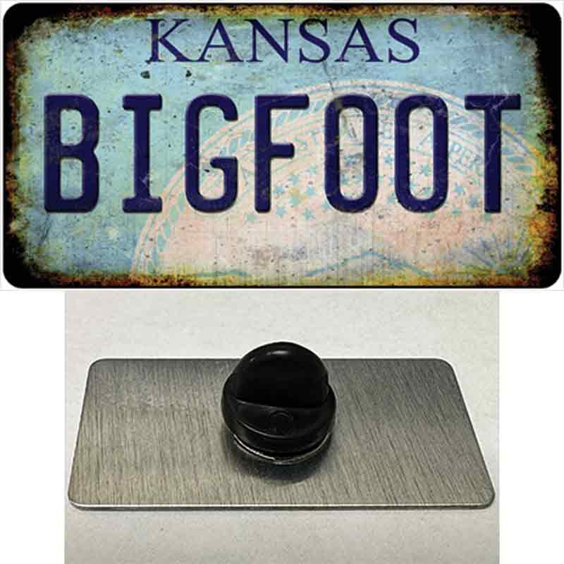 Bigfoot Kansas Novelty Metal Hat Pin Tag