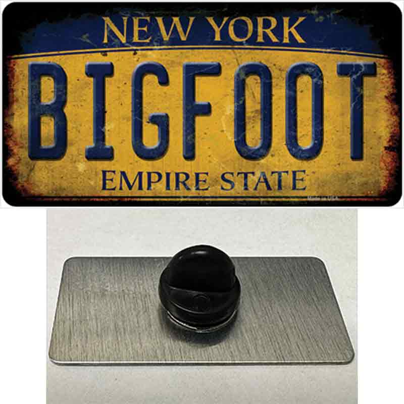 Bigfoot New York Novelty Metal Hat Pin Tag 1.5" x 0.75" Lapel Pin (PIN)